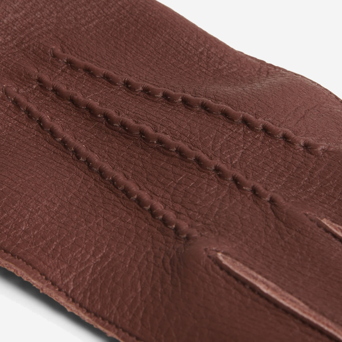 Vittoria (brown) - Italian gloves made of American deerskin leather with cashmere lining - Fratelli Orsini - Luxury Leather Gloves - Handmade in Italy - 3