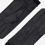Vittoria (black) - Italian gloves made of American deerskin leather with cashmere lining - Fratelli Orsini - Luxury Leather Gloves - Handmade in Italy - 5