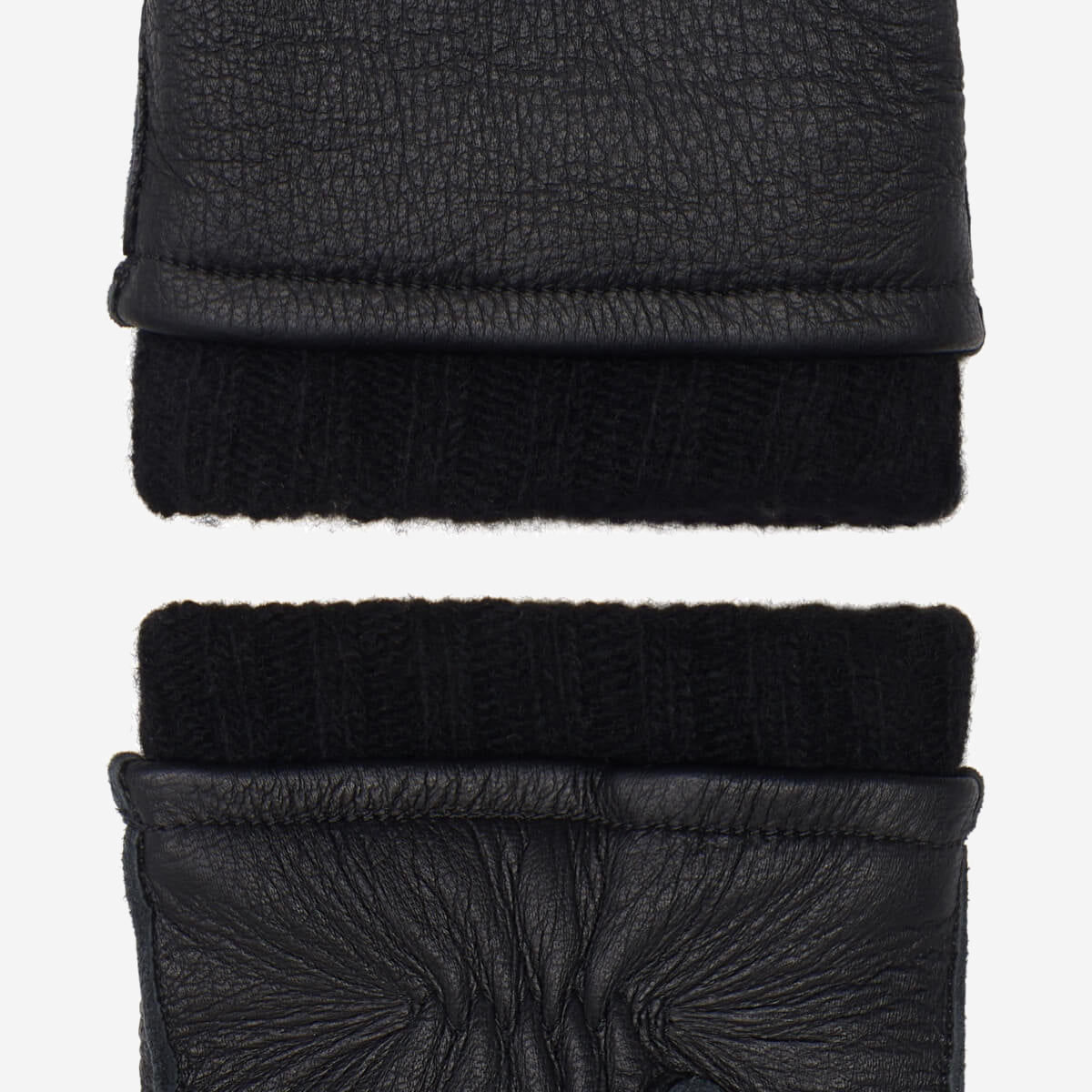 Vittoria (black) - Italian gloves made of American deerskin leather with cashmere lining - Fratelli Orsini - Luxury Leather Gloves - Handmade in Italy - 6