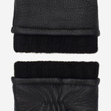 Vittoria (black) - Italian gloves made of American deerskin leather with cashmere lining - Fratelli Orsini - Luxury Leather Gloves - Handmade in Italy - 6