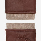Vittoria (brown) - Italian gloves made of American deerskin leather with cashmere lining - Fratelli Orsini - Luxury Leather Gloves - Handmade in Italy - 6