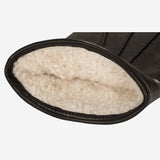 Aldo (black) - Italian lambskin leather gloves with lambswool lining & touchscreen feature - Fratelli Orsini - Luxury Leather Gloves - Handmade in Italy - 2