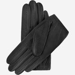 Alessa (black) - classic Italian lambskin leather driving gloves Fratelli Orsini - Luxury Leather Gloves - Handmade in Italy - 2