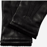 Alessandro (black) - Italian lambskin leather gloves with cashmere lining & touchscreen feature - Fratelli Orsini - Luxury Leather Gloves - Handmade in Italy - 3