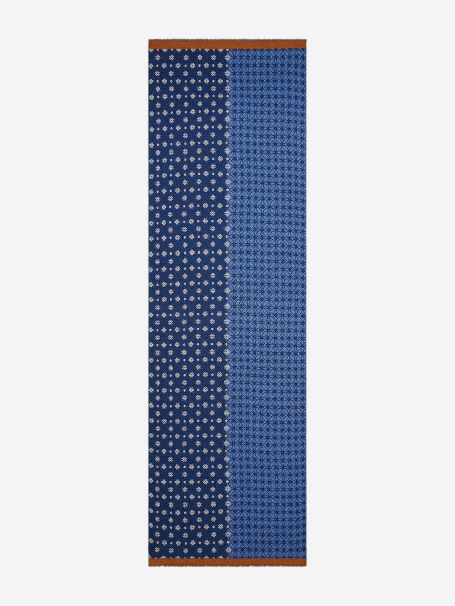 Andrea (blue) - soft and lightweight Italian scarf from 100% wool - Fratelli Orsini - Luxury Italian Scarf - Handmade in Italy - 3