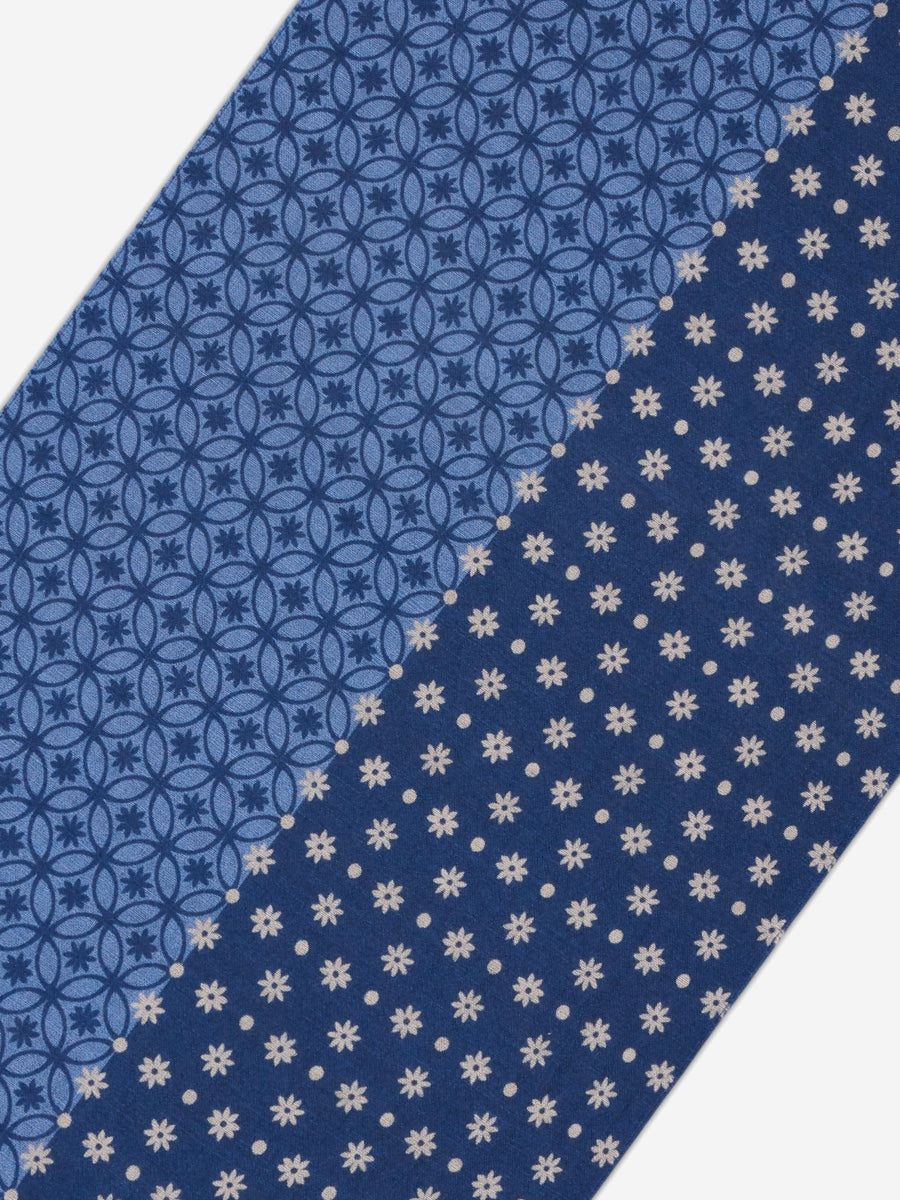 Andrea (blue) - soft and lightweight Italian scarf from 100% wool - Fratelli Orsini - Luxury Italian Scarf - Handmade in Italy - 4