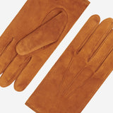 Angelo (cognac) - suede leather gloves with luxurious cashmere lining - Fratelli Orsini - Luxury Leather Gloves - Handmade in Italy - 4