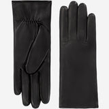 Bella (black) - Italian lambskin leather gloves with lambswool lining & touchscreen feature - Fratelli Orsini - Luxury Leather Gloves - Handmade in Italy - 1