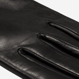 Bella (black) - Italian lambskin leather gloves with lambswool lining & touchscreen feature - Fratelli Orsini - Luxury Leather Gloves - Handmade in Italy - 3