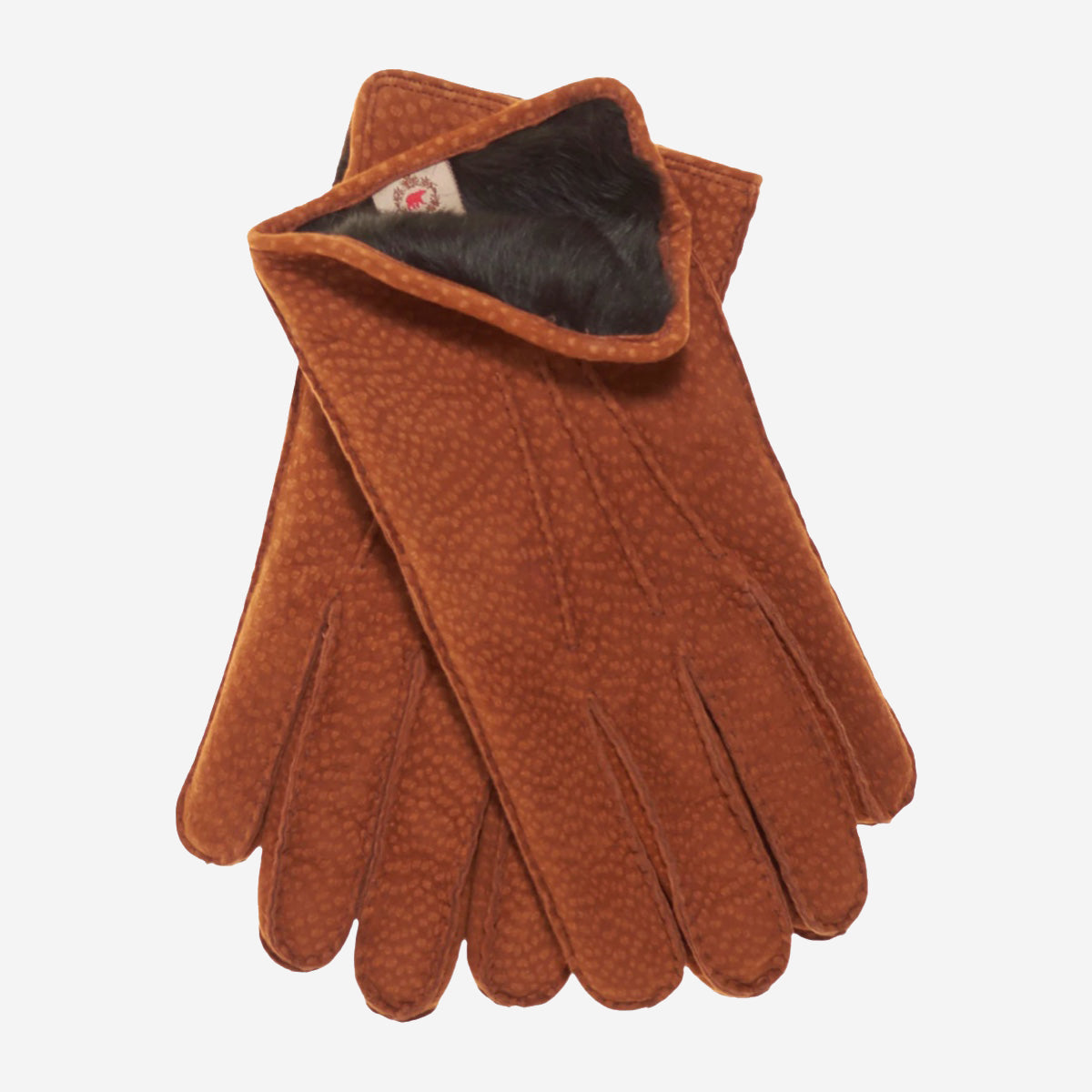 Carpincho Leather Gloves Men - Rabbit Fur Lined