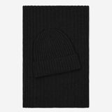 Milano (black) - 100% cashmere ribbed beanie (unisex)- Fratelli Orsini - Luxury Beanie - Handmade in Italy - 4