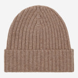 Milano (brown) - 100% cashmere ribbed beanie (unisex)- Fratelli Orsini - Luxury Beanie - Handmade in Italy - 1