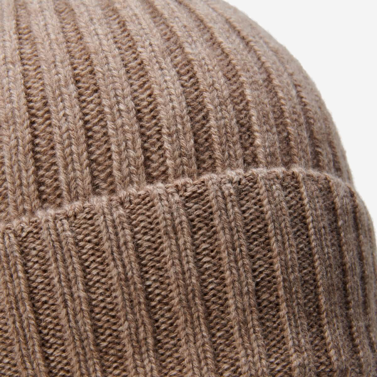 Milano (brown) - 100% cashmere ribbed beanie (unisex)- Fratelli Orsini - Luxury Beanie - Handmade in Italy - 2