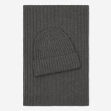 Milano (dark grey) - 100% cashmere ribbed beanie (unisex) - Fratelli Orsini - Luxury Beanie - Handmade in Italy - 4