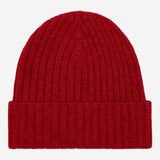 Milano (red) - 100% cashmere ribbed beanie (unisex) - Fratelli Orsini - Luxury Beanie - Handmade in Italy - 1