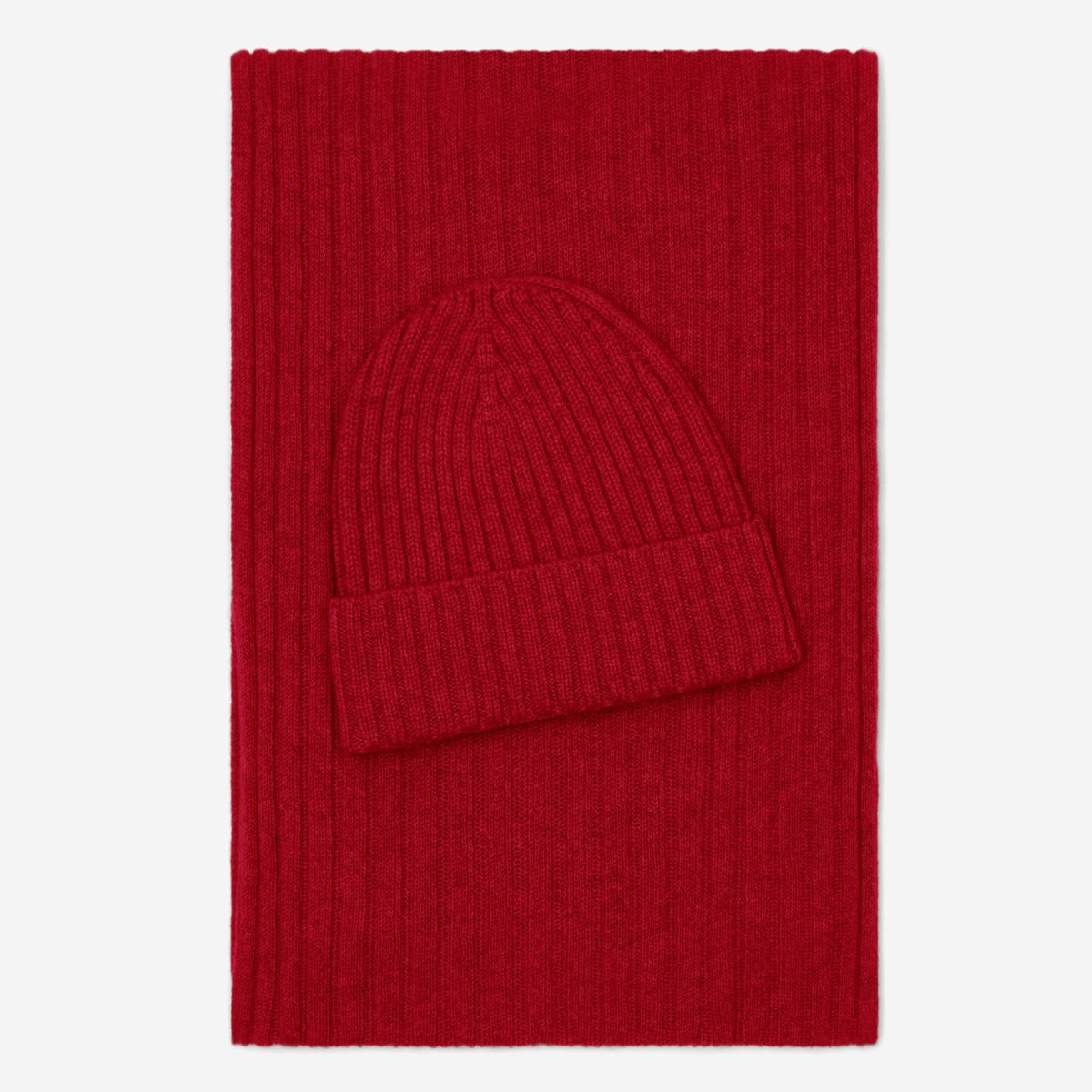 Milano (red) - 100% cashmere ribbed beanie (unisex) - Fratelli Orsini - Luxury Beanie - Handmade in Italy - 4