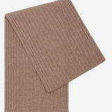 Napoli (brown) - 100% cashmere ribbed scarf (unisex) - Fratelli Orsini - Luxury Cashmere Scarf - Handmade in Italy - 1