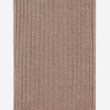 Napoli (brown) - 100% cashmere ribbed scarf (unisex) - Fratelli Orsini - Luxury Cashmere Scarf - Handmade in Italy - 3
