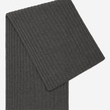 Napoli (dark grey) - 100% cashmere ribbed scarf (unisex) - Fratelli Orsini - Luxury Cashmere Scarf - Handmade in Italy - 1