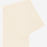 Napoli (cream) - 100% cashmere ribbed scarf (unisex) - Fratelli Orsini - Luxury Cashmere Scarf - Handmade in Italy - 1