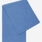 Napoli (light blue) - 100% cashmere ribbed scarf (unisex) - Fratelli Orsini - Luxury Cashmere Scarf - Handmade in Italy - 1