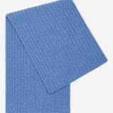 Napoli (light blue) - 100% cashmere ribbed scarf (unisex) - Fratelli Orsini - Luxury Cashmere Scarf - Handmade in Italy - 1
