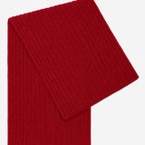 Napoli (red) - 100% cashmere ribbed scarf (unisex) - Fratelli Orsini - Luxury Cashmere Scarf - Handmade in Italy - 1