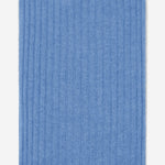 Napoli (light blue) - 100% cashmere ribbed scarf (unisex) - Fratelli Orsini - Luxury Cashmere Scarf - Handmade in Italy - 3