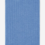 Napoli (light blue) - 100% cashmere ribbed scarf (unisex) - Fratelli Orsini - Luxury Cashmere Scarf - Handmade in Italy - 3