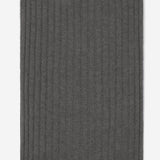 Napoli (dark grey) - 100% cashmere ribbed scarf (unisex) - Fratelli Orsini - Luxury Cashmere Scarf - Handmade in Italy - 3