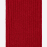 Napoli (red) - 100% cashmere ribbed scarf (unisex) - Fratelli Orsini - Luxury Cashmere Scarf - Handmade in Italy - 3