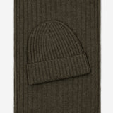Napoli (dark green) - 100% cashmere ribbed scarf (unisex) - Fratelli Orsini - Luxury Cashmere Scarf - Handmade in Italy - 4