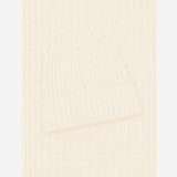 Napoli (cream) - 100% cashmere ribbed scarf (unisex) - Fratelli Orsini - Luxury Cashmere Scarf - Handmade in Italy - 4