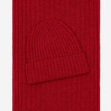 Napoli (red) - 100% cashmere ribbed scarf (unisex) - Fratelli Orsini - Luxury Cashmere Scarf - Handmade in Italy - 4