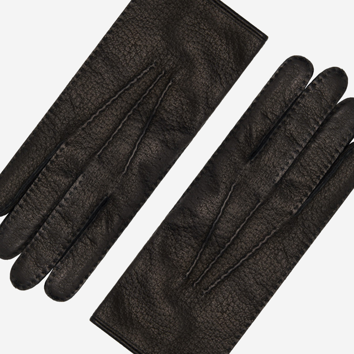 Donatella (black) – Luxurious Italian peccary leather gloves with cashmere lining - Fratelli Orsini - Luxury Leather Gloves - Handmade in Italy - 4