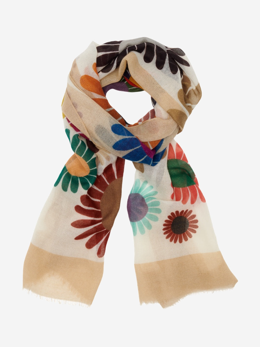 Evelina (yellow) - soft and lightweight Italian scarf from premium wool - Fratelli Orsini - Luxury Italian Scarf - Handmade in Italy - 3