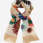 Evelina (yellow) - soft and lightweight Italian scarf from premium wool - Fratelli Orsini - Luxury Italian Scarf - Handmade in Italy - 3