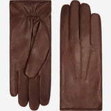 Francesca (brown) - Italian lambskin leather gloves with white rabbit fur lining - Fratelli Orsini - Luxury Leather Gloves - Handmade in Italy - 2