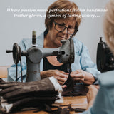 Alessa (orange) - Classic Italian lambskin leather driving gloves