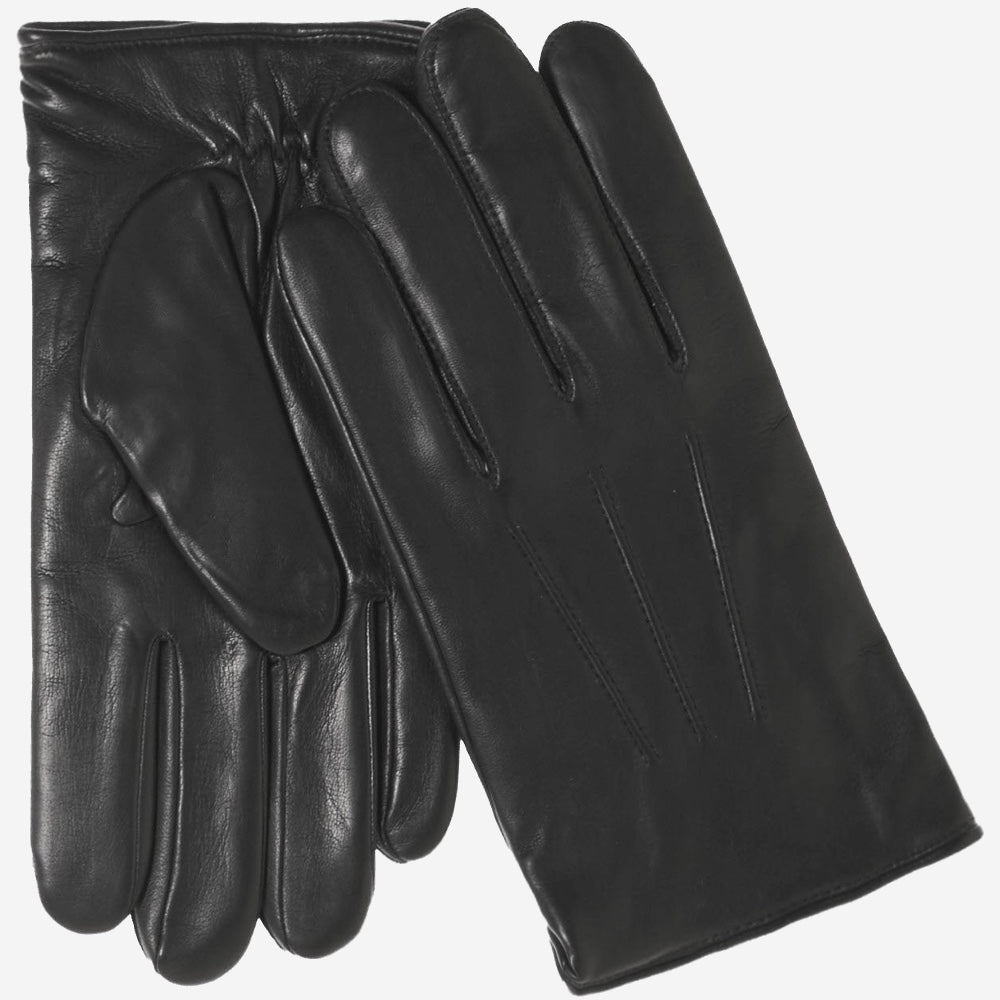 Giovanni (black) - classic Italian lambskin leather gloves with cashmere lining - Fratelli Orsini - Luxury Leather Gloves - Handmade in Italy - 2