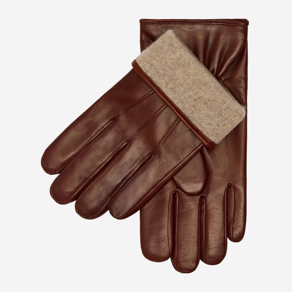 Brown Leather Gloves - Handmade in Italy