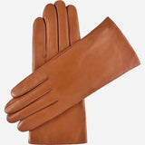 Isabella (cognac) - Italian lambskin leather gloves with cashmere lining & touchscreen feature - Fratelli Orsini - Luxury Leather Gloves - Handmade in Italy - 1