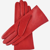 Isabella (red) - Italian lambskin leather gloves with cashmere lining - Fratelli Orsini - Luxury Leather Gloves - Handmade in Italy - 2