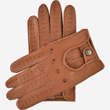 Leonardo (brown) - Italian driving gloves made of American deerskin leather- Fratelli Orsini - Luxury Driving Gloves - Handmade in Italy - 1