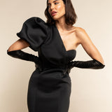 Lucia (black) - Italian unlined 12-button length leather opera gloves - Fratelli Orsini - Luxury Leather Gloves - Handmade in Italy - 3