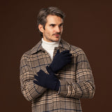 Luciano (dark blue) - Handmade Italian knitted wool gloves with luxurious cashmere lining - Fratelli Orsini - Luxury Leather Gloves - Handmade in Italy - 4