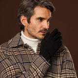 Luciano (black) - Handmade Italian knitted wool gloves with luxurious cashmere lining - Fratelli Orsini - Luxury Leather Gloves - Handmade in Italy - 6