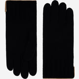 Luciano (black) - Handmade Italian knitted wool gloves with luxurious cashmere lining - Fratelli Orsini - Luxury Leather Gloves - Handmade in Italy - 1