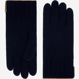Luciano (dark blue) - Handmade Italian knitted wool gloves with luxurious cashmere lining - Fratelli Orsini - Luxury Leather Gloves - Handmade in Italy - 1