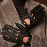 Marcello (black) – Luxurious Italian peccary driving gloves - Fratelli Orsini - Luxury Leather Gloves - Handmade in Italy - 7